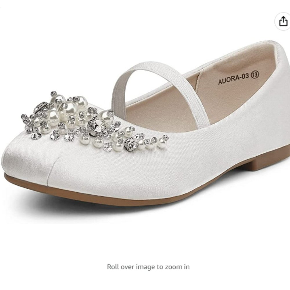 Girl Pearl Formal Dress Shoes - Ballerina Flat